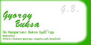 gyorgy buksa business card